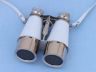 Admirals Chrome Binoculars with White Leather Case 6 - 7