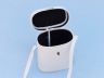 Commanders Chrome Binoculars with White Leather and White Leather Case 6 - 6