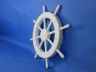 White Decorative Ship Wheel 18 - 7