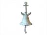 Whitewashed Cast Iron Wall Hanging Anchor Bell 8 - 1