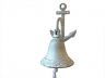 Whitewashed Cast Iron Wall Hanging Anchor Bell 8 - 2