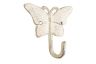 Whitewashed Cast Iron Butterfly Hook 6 - 3