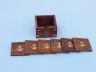 Wooden Anchor Coasters With Rosewood Holder 4 - Set of 6 - 2