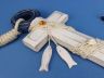 Wooden Rustic Blue-White Anchor w- Hook Rope and Shells 13 - 6