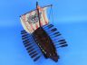 Wooden Viking Drakkar with Embroidered Raven Limited Model Boat 14 - 11