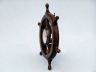 Deluxe Class Wood and Antique Copper Ship Steering Wheel Clock 18 - 6