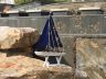 Wooden Decorative Blue Sailboat Model with Blue Sails 12 - 2