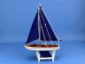 Wooden It Floats 12 - Blue Floating Sailboat Model with Blue Sails - 10