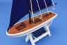 Wooden It Floats 12 - Blue Floating Sailboat Model with Blue Sails - 12