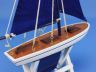 Wooden It Floats 12 - Blue Floating Sailboat Model with Blue Sails - 14