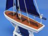Wooden It Floats 12 - Blue Floating Sailboat Model with Blue Sails - 15