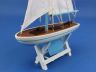 Wooden It Floats 12 - Light Blue Floating Sailboat Model - 8