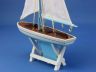 Wooden It Floats 12 - Light Blue Floating Sailboat Model - 4