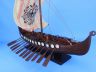 Wooden Viking Drakkar with Embroidered Raven Limited Model Boat 24 - 1