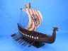 Wooden Viking Drakkar with Embroidered Raven Limited Model Boat 24 - 11