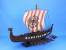 Wooden Viking Drakkar with Embroidered Raven Limited Model Boat 24 - 13