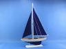 Wooden Blue Pacific Sailer with Blue Sails Model Sailboat Decoration 25 - 1