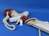 Wooden Rustic Red-White Decorative Anchor w- Hook Rope and Shells 24 - 7