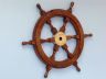Deluxe Class Wood and Brass Decorative Ship Wheel 30 - 4