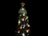 LED Lighted Orange Japanese Glass Ball Fishing Float with White Netting Christmas Tree Ornament 4 - 5