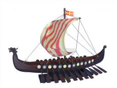 Wooden Viking Drakkar Model Boat 24\