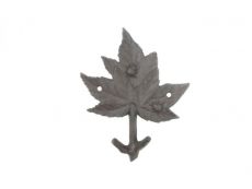 Cast Iron Maple Tree Leaf Decorative Metal Tree Branch Hook 6.5