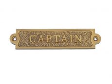 Antique Brass Captain Sign 6
