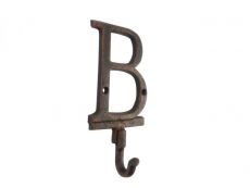 Rustic Copper Cast Iron Letter B Alphabet Wall Hook 6