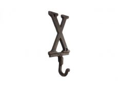 Rustic Copper Cast Iron Letter X Alphabet Wall Hook 6