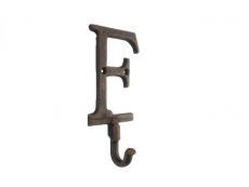 Rustic Copper Cast Iron Letter F Alphabet Wall Hook 6