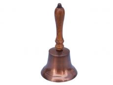 Antique Copper Hand Bell with Wood Handle 8