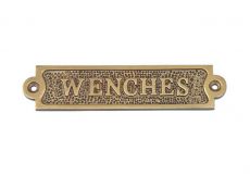 Antique Brass Wenches Sign 6
