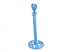 Dark Blue Whitewashed Cast Iron Lobster Extra Toilet Paper Stand 16
