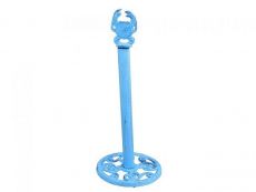 Dark Blue Whitewashed Cast Iron Crab Extra Toilet Paper Stand 16