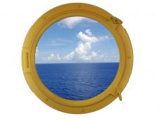 Yellow Decorative Ship Porthole Window 24
