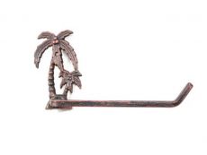 Rustic Copper Cast Iron Palm Tree Toilet Paper Holder 10