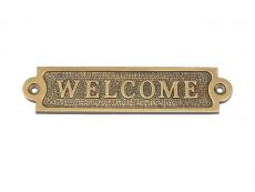 Antique Brass Welcome Sign 6