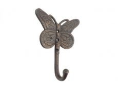 Rustic Copper Cast Iron Butterly Decorative Metal Wall Hook 5
