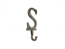 Rustic Gold Cast Iron Letter S Alphabet Wall Hook 6