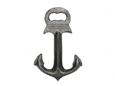 Rustic Silver Deluxe Cast Iron Anchor Bottle Opener 6