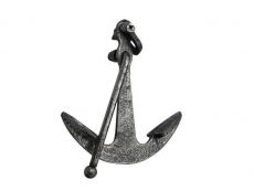 Rustic Silver Cast Iron Anchor Paperweight 5