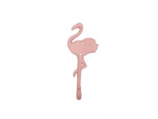 Rustic Pink Cast Iron Wall Mounted Decorative Metal Flamingo Hook 8\
