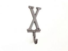 Cast Iron Letter X Alphabet Wall Hook 6