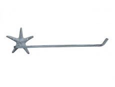 Whitewashed Cast Iron Starfish Wall Mounted Paper Towel Holder 18