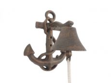 Rustic Copper Cast Iron Wall Mounted Anchor Bell 8\
