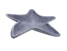 Rustic Dark Blue Cast Iron Starfish Decorative Bowl 8