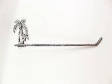 Rustic Silver Cast Iron Palm Tree Wall Mounted Paper Towel Holder 17