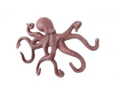 Red Whitewashed Cast Iron Octopus Hook 11