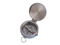 Chrome Lewis and Clark Pocket Compass 3