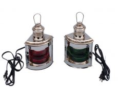 Chrome Port and Starboard Electric Lantern 12